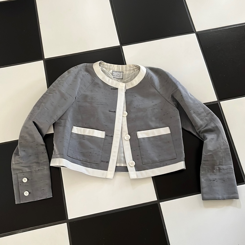 Women's Black Fleece by Thom Browne silk jacket